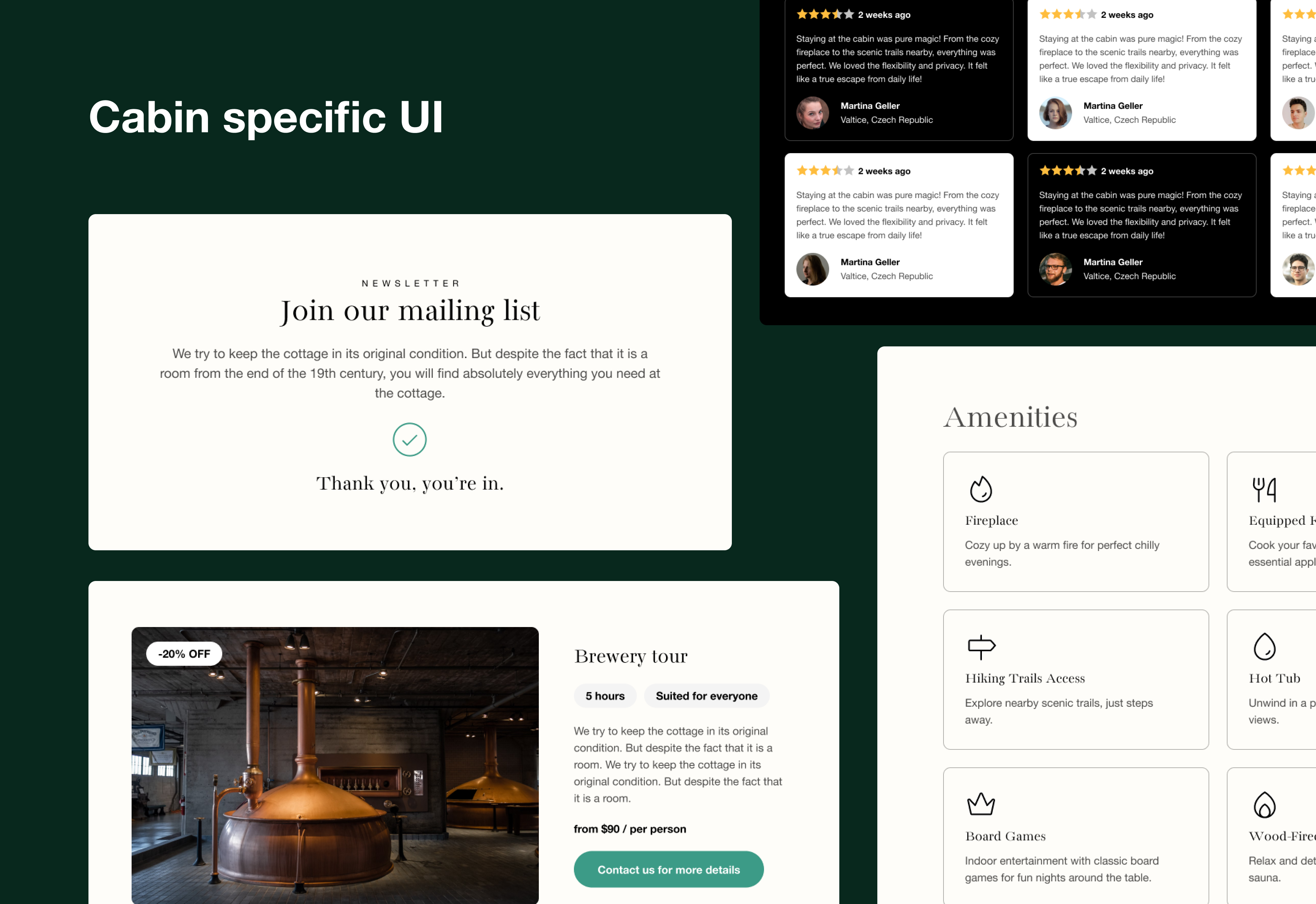 thember cabin figma template